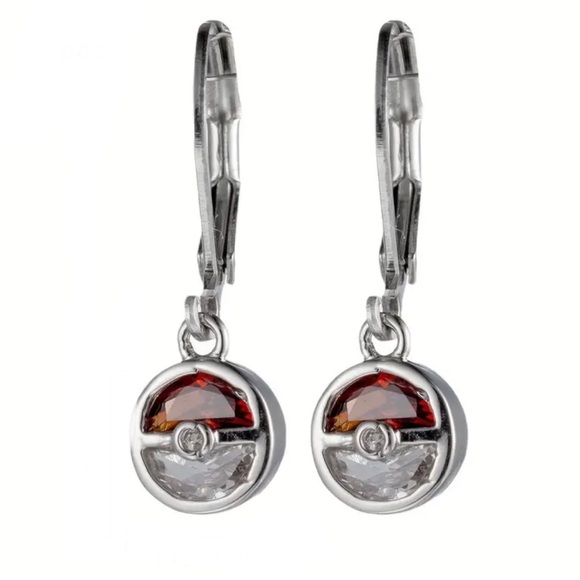Pokeball-Inspired Earrings - Picture 1 of 4